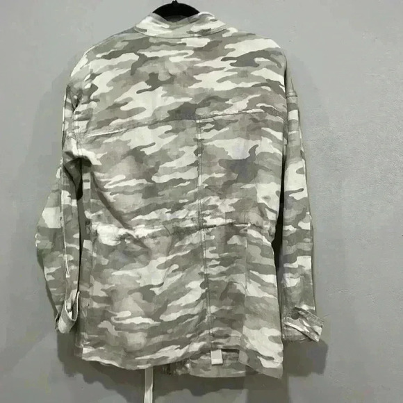 Vince Camuto light military style jacket size small white and grey - Picture 6 of 9